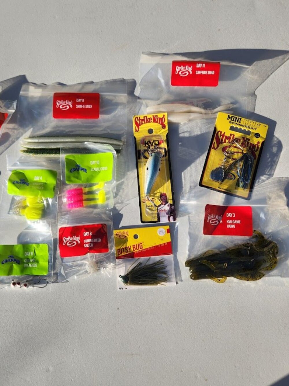 NEW Fishing Strike King Lures Bundle Supplies Homing Minnow Mr. Crappie KVD 1.5
